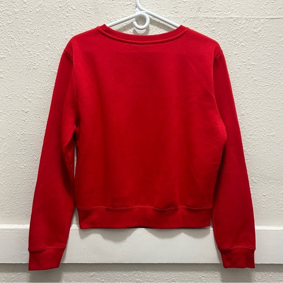 Barbie Red Christmas Winter Cropped Red & Pink Sweatshirt NWT L - Picture 4 of 5